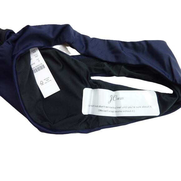 NWT J.Crew Swim Separates Navy Blue Bikini Bottom M Cheeky Bottoms - Picture 5 of 5